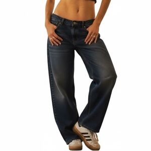 NWT Rewash Brand Low Pro Baggy Wide Leg Cotton Denim Jeans Size 28